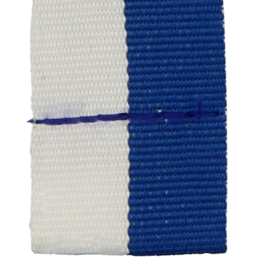 Snur medalie 20 mm, alb-albastru, V3-W/BL