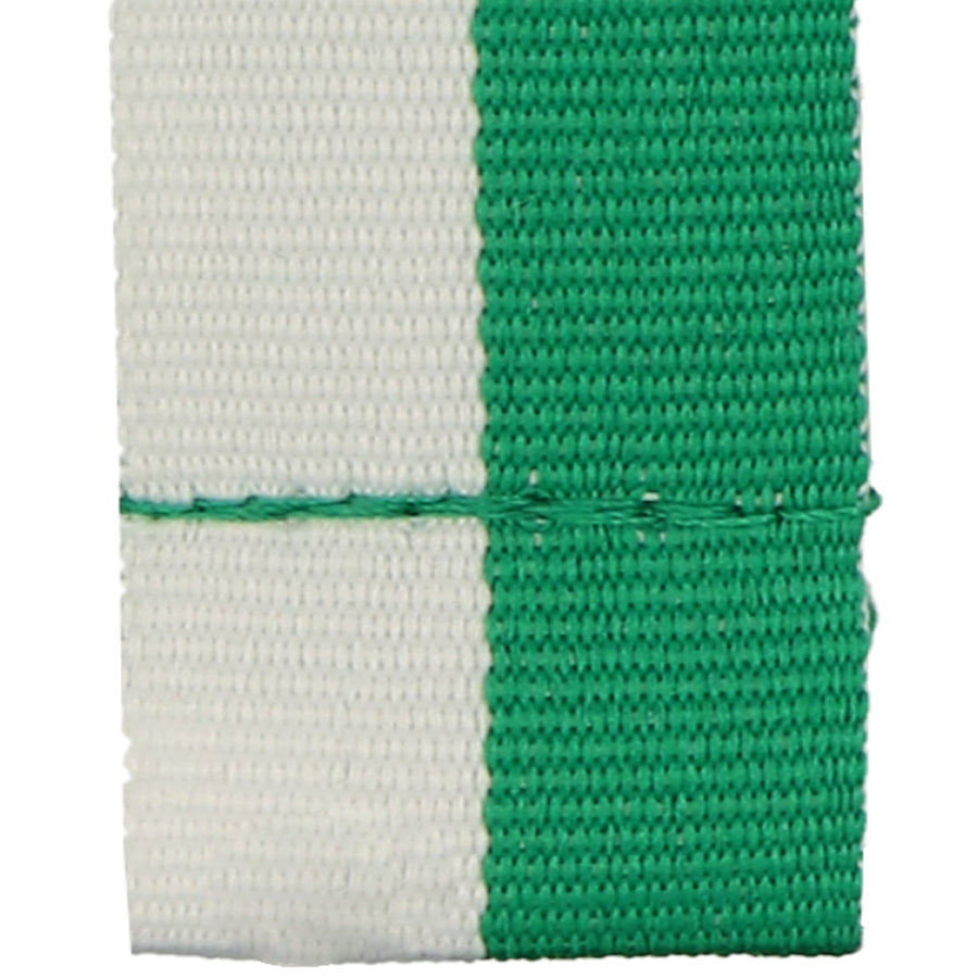 Snur medalie 20 mm, alb-verde, V3-W/GN
