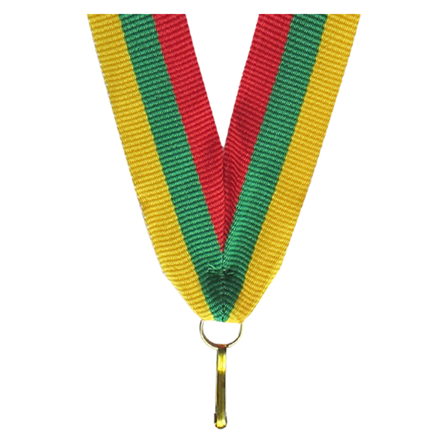 Snur medalie 11 mm, rosu-verde-galben, V8-R/GN/Y