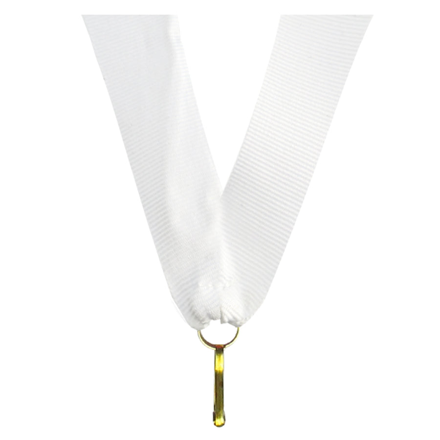Snur medalie 11 mm, alb, V8-WH