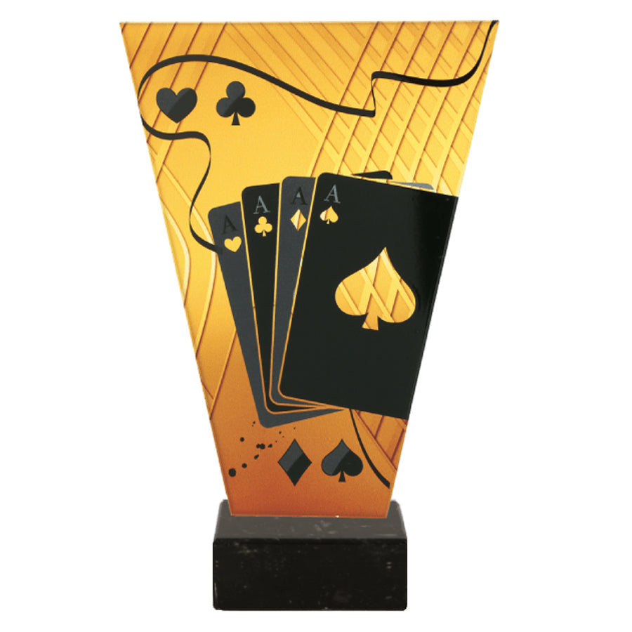 Trofeu de sticla, poker, VL1/CAR/BK
