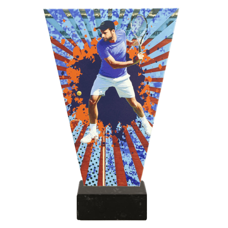 Trofeu de sticla, tenis, VL2/TEN2/BK