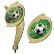 Figurina aurie fotbalist din plastic pe soclu 20 cm