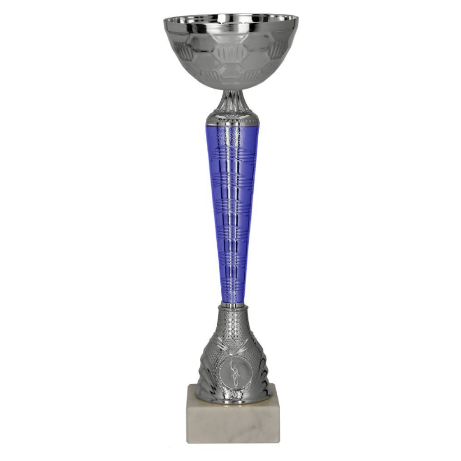 Cupa metalica argintie cu albastru, 9288