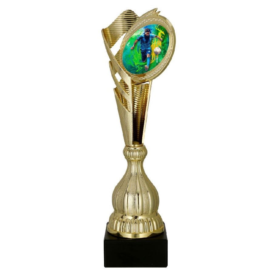 Cupa de plastic aurie, fotbal, 7249/SOC4