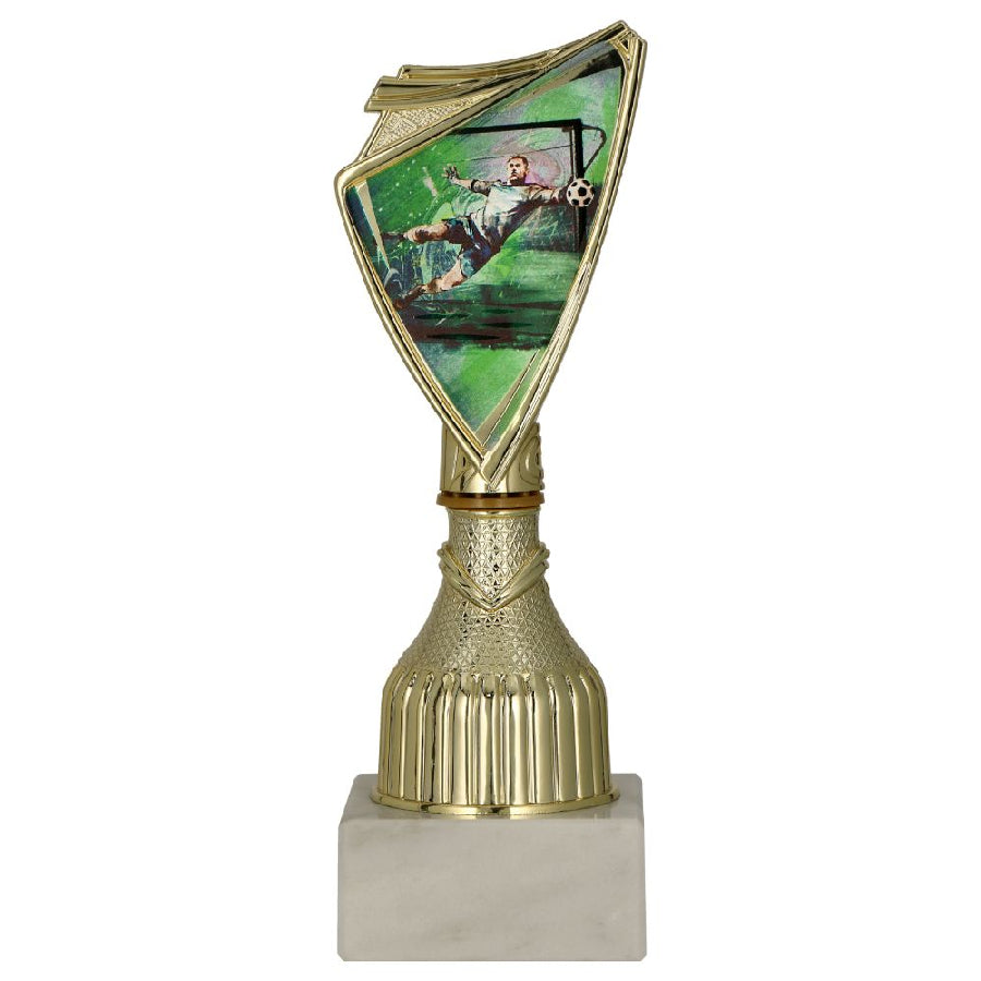 Cupa de plastic aurie, fotbal, 9297/SOC3