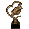 trofeu figurina din rasina mediator strangere de mana inima multumire RFST3047 BR