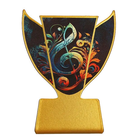 trofeu din metal SL MUS muzica