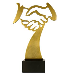 trofeu din meta BL Handshake strângere de mâini