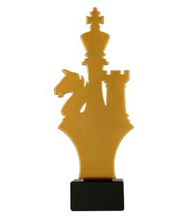 trofeu din metal ML Chess Șah