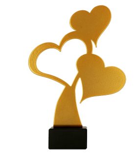 trofeu din metal ML Heart Inima