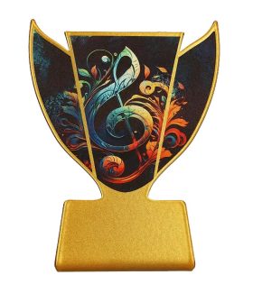 trofeu din metal SL MUS muzica