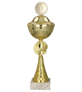 Cupa metalica aurie, cu capac, 8485/P