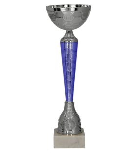 Cupa metalica argintie cu albastru, 9288