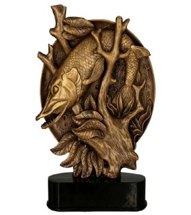 trofeu figurina din rasina peste pesccuit sportiv stiuca RFST3049 BR