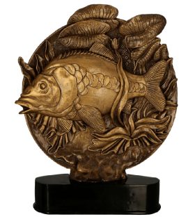 trofeu figurina din rasina peste pesccuit sportiv RFST3050 BR