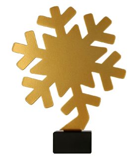 rofeu din metal zapada fulg de nea ML_SNO3